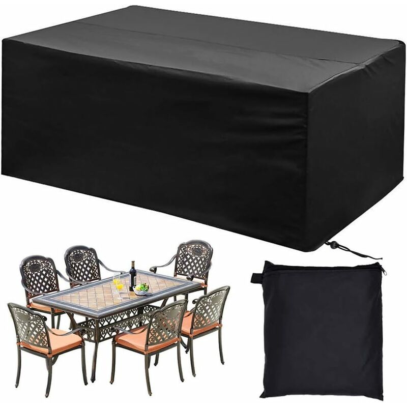 Garden Furniture Cover 210T Polyester Waterproof Anti-Uv Tarpaulin, Protective Cover For Tables, Chair, Sofa (200 160