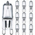 G9 Bulb 42W (44W) Dimmable Warm White 2800K, G9 Halogen Bulbs For Indoor Lighting 230V G9 Capsule Bulbs, Pack Of 10