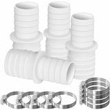 4 X Hose Connectors, Swimming Pool Hose Adapter Set With 8 Hose Adapter Clamps (32Mm To 38Mm Diameter)