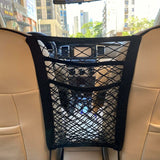 3-Layer Car Mesh Bag, Seat Back Mesh Bag, Rear Child Safety Door, Luggage Tissue Holder, Driver Storage Mesh Bag