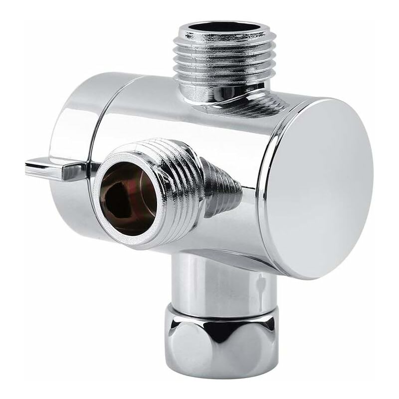 3 Way Multi-Function Shower Faucet Diverter Shower Head Adapter For Shower Arm Kitchen Sink G1/2" T-Bar Faucet