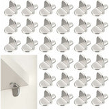 30 Pieces Shelf Support Pegs, 5Mm Shelf Pegs L-Shaped Bracket For Wood And Glass Cabinet Storage Furniture Cupboard