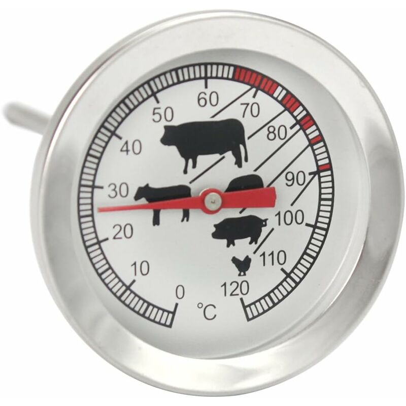 Stainless Steel ROasting Thermometer - Analog Meat Thermometer Up To 120°C - Bbq Thermometer - Meat Needle