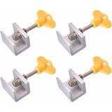 Sliding Window Lock 4 Pieces Sliding Door Lock Adjustable Window Lock Adjustable Sliding Door Locks Aluminum Alloy