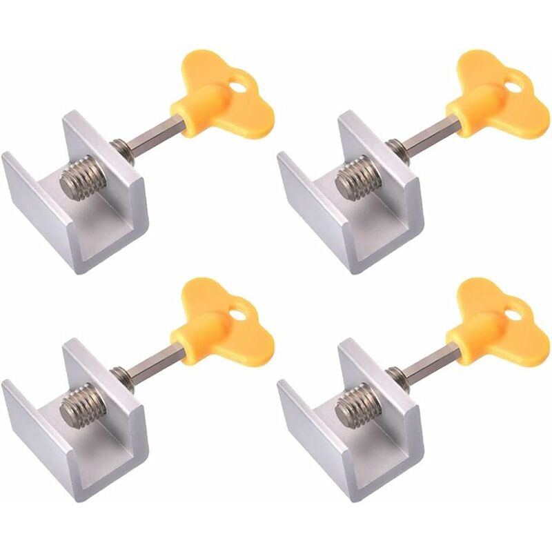 Sliding Window Lock 4 Pieces Sliding Door Lock Adjustable Window Lock Adjustable Sliding Door Locks Aluminum Alloy
