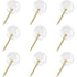 150 pcs Large Size 9.5Mm Gold Push Pins ROund Head Gold Steel Thumb Tacks With Clear Plastic ROund Head Thumb Tacks For