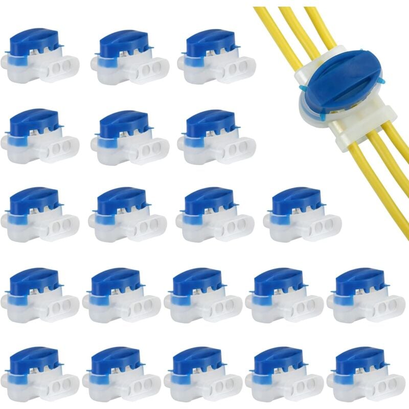 20 pcs Resin Filled Cable Connectors 3 Pole Terminal Blocks For RObotic Lawn Mowers