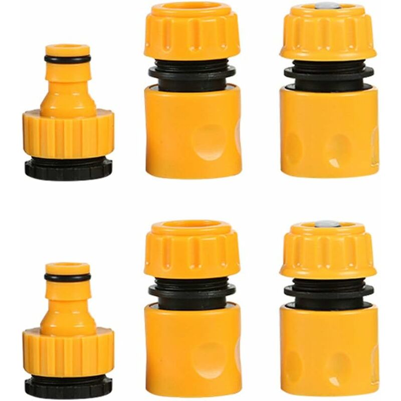 2Pack (6 pcs) Garden Hose Connector Kits With Tap Connectors