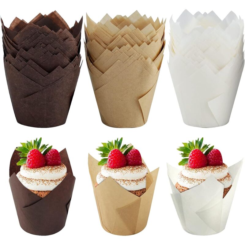 150 pcs Baking Paper Muffin Cups Tulip Baking Paper Cups Cupcakes And Muffins For Wedding Party Birthday 5Cm