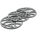 3 pcs Set ROund Silicone Trivets - Flexible And Non-Slip - 15.8 X 15.8 X 0.7Cm - Grey