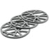 3 pcs Set ROund Silicone Trivets - Flexible And Non-Slip - 15.8 X 15.8 X 0.7Cm - Grey