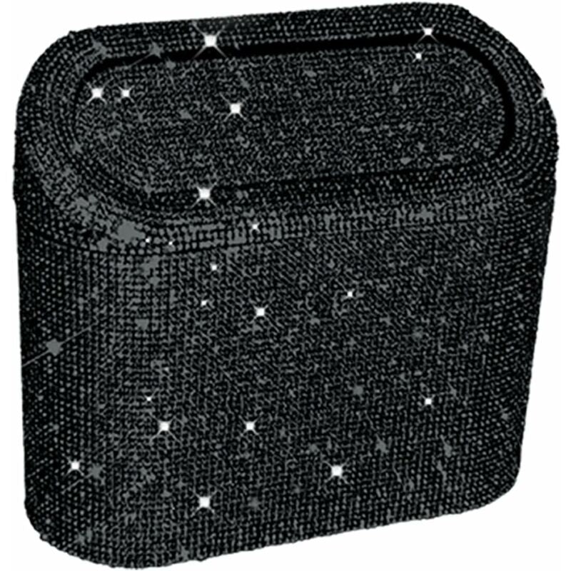 Car-Mounted Diamond-Encrusted Trash Can, Car Storage Bucket, Hanging Car Storage Bag, Creative Diamond-Encrusted Mini