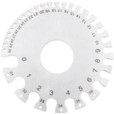 Stainless Steel 2-Sided ROund Wire Thickness Gauge For Measuring Non-Ferrous Wire And Metal, Tester Ruler Gauge