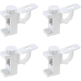 4 pcs Curtain Holder Clip Bracket, Adjustable Crossbar Curtain ROd Towel Storage Hook