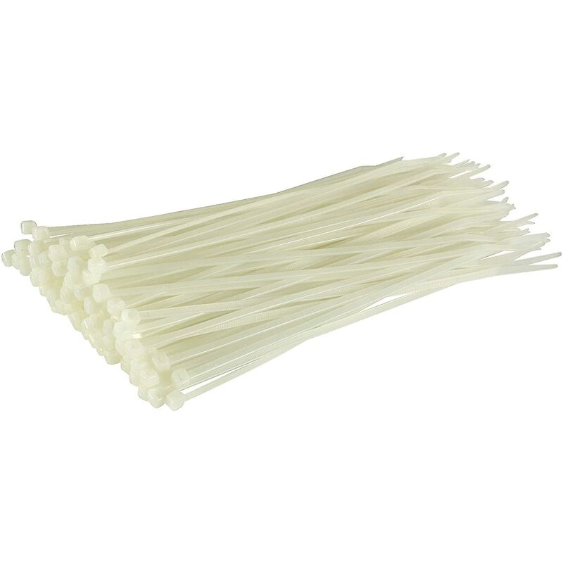 100 Pack Cable Ties, White/Natural, 300Mm X 3.6Mm, Premium Quality Plastic Cable Ties