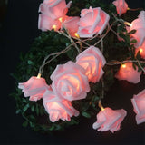 Battery Operated LED String Lights Pink Flowers Pattern Diameter 6Cm, Pe (Polyethylene)., Pink, 3M 20LED