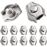 20 pcs Wire ROpe Clips Steel Cable Clamp M3 Wire ROpe Clips For 1.5Mm-3Mm Steel Cable Stainless Steel Cable Clamp For