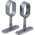 2 pcs 16Mm Silver Plated Zinc Alloy Oval Wardrobe Brackets