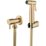 Stainless Steel Toilet Bidet Shattaf Faucet Sprayer, Bidet Sprayer Kit (Gold)