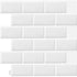 10 pcs White 3D Wall Tile Sticker Kitchen Bathroom (30.5X 30.5Cm)