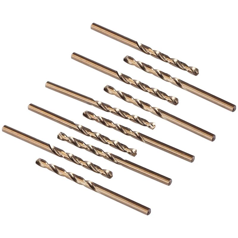 10 pcs M35 Hss Cobalt Drill Bit Set, Steel Twist Drill Bit, Drill Diameter 0.8Mm