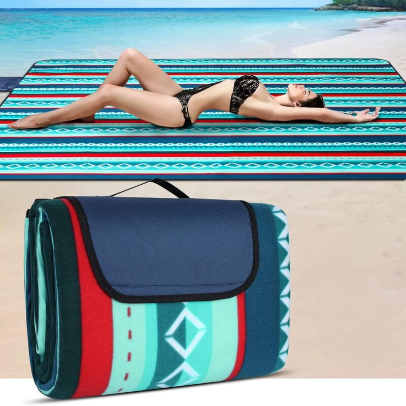 Waterproof Picnic Blanket 200 X 200Cm - Outdoor Picnic Blanket - Insulated Fleece Picnic Mat - Large Picnic Blanket