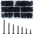 220 pcs Self Tapping Wood Screws, Black Cross Flat Head Self Drilling Screw, Metal Screws For Drywall Furniture - M3.5