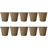 50 Pack ROund Fiber Pot 6X6Cm Seedling Pot Starter Pots Kits Gardening Pot For Seeds Plants