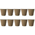 50 Pack ROund Fiber Pot 6X6Cm Seedling Pot Starter Pots Kits Gardening Pot For Seeds Plants