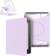 360° Rotating & Detachable Magnetic Case for 7" Kindle Paperwhite 12th Generation (2024)  – Auto Wake/Sleep, Hands-Free Stand, Clear Back Cover (Light purple)