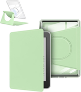 360° Rotating & Detachable Magnetic Case for 6.8" Kindle Paperwhite 11th Generation (2021)  – Auto Wake/Sleep, Hands-Free Stand, Clear Back Cover (Light green)