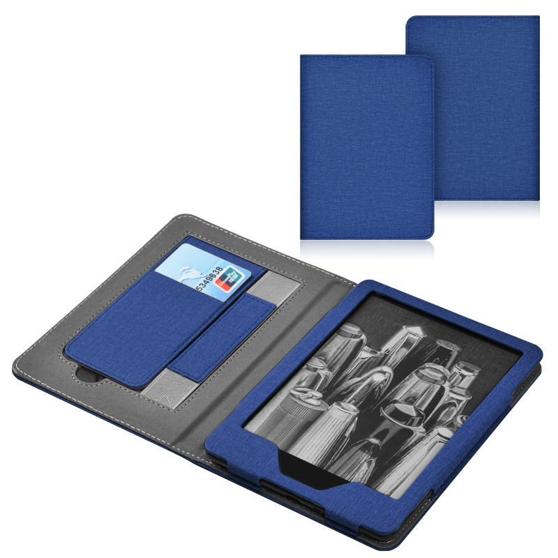 Lainergie Case for Kindle Paperwhite 7"/6.8" (12th/11th Gen, 2024/2021) , Slim PU Shell Cover with Stand, Hand Strap, Auto-Wake/Sleep Feature Not for TCL, Blue