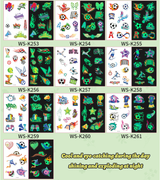 2026 World Cup Glow in the Dark Face Tattoos Waterproof Sweatproof Temporary Stickers 10 Sheets