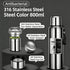 Antibacterial 316 Stainless Steel Vacuum Flask 800ml | Tea Infuser & Insulated Bottle for Hot/Cold Drinks (Bright silver)