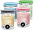 Pints and Lids Replacement Compatible with Ninja Swirl by Creami NC700 Series Ice Cream Makers, 16oz Cup Containers Replacement for Creami Swirl NC701 NC701Q CN701CO, 4-Pack, BPA Free, Clear