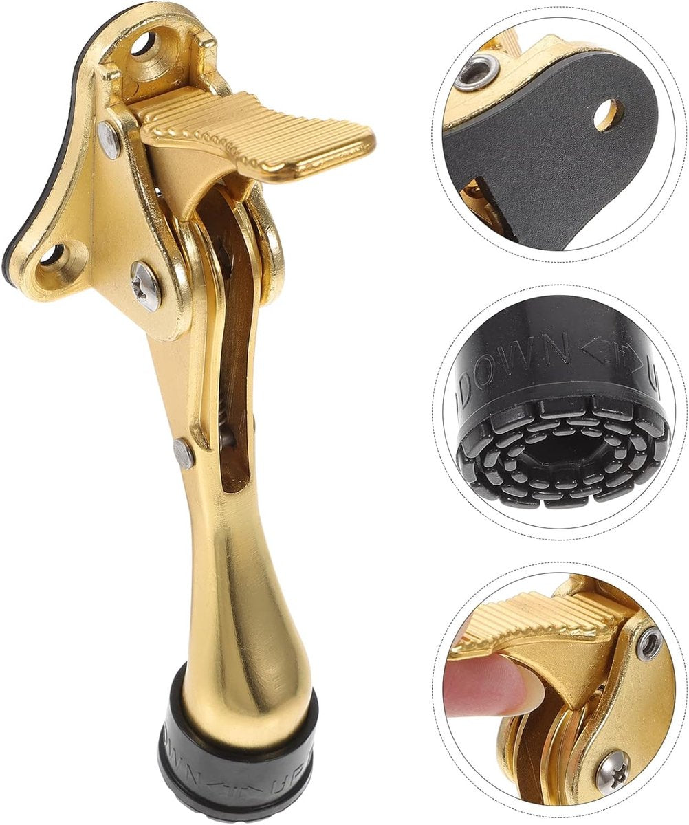 Door stop - interior door stop - exterior door stop - door stop - safety door stop - swing and recessed door stop - wall protection - gold