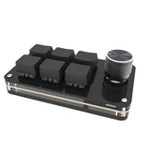 Mini 6-button keyboard, programmable keys, customizable shortcuts, mechanical USB keyboard