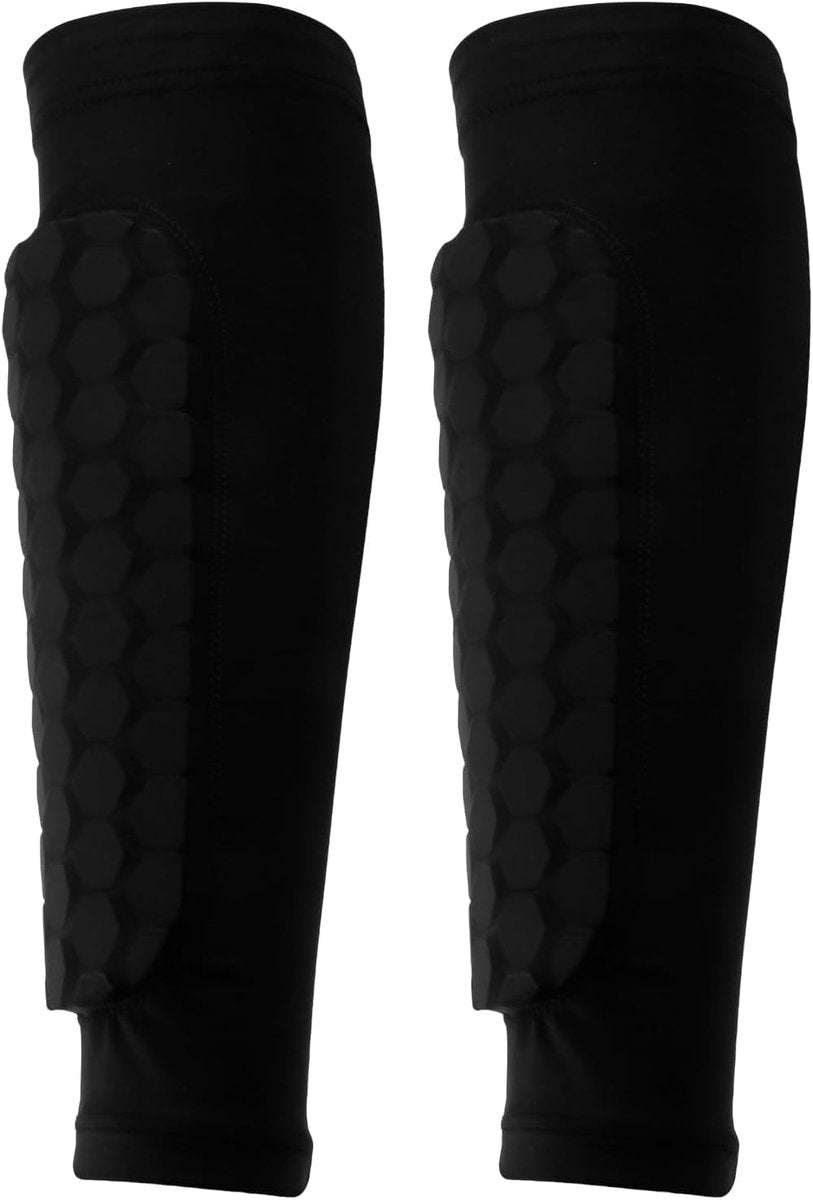 Shin guards - Football shin guards - Children's football shin guards - Shin guard straps - Premium leg protection with sleeves - Comfortable and impact-resistant - Size M - Suitable for training and competition