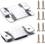 4-Piece Sectional Sofa Connectors, Furniture Connectors, Premium Metal Sofa Connector with Screws, Suitable for Two-Seater Sofas (Silver) - Cabinet Brackets