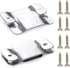 4-Piece Sectional Sofa Connectors, Furniture Connectors, Premium Metal Sofa Connector with Screws, Suitable for Two-Seater Sofas (Silver) - Cabinet Brackets