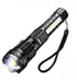 Waterproof and powerful LED flashlight - 10,000 lumens - 5 lighting modes - Rechargeable and zoomable - Long beam - Survival and outdoor use - Batteries included - USB-C rechargeable - Emergency kit - Camping