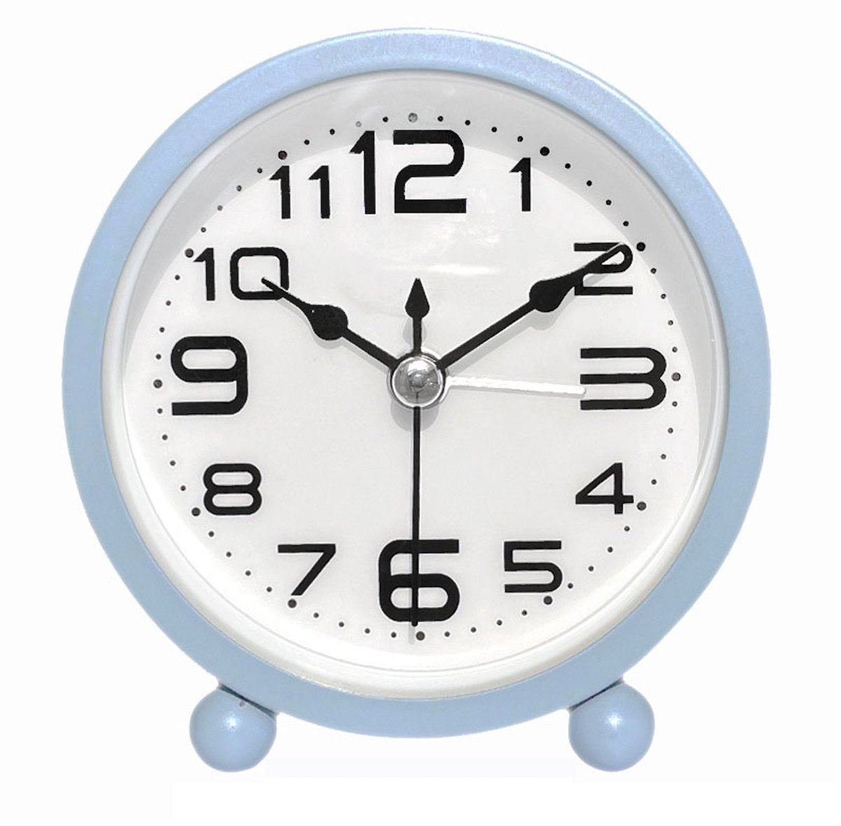 Wekker - Analog Wekker - Digital Alarm Clock - Children's Alarm Clock - Silent Bedside Clock - Battery Operated Portable Alarm Clock - No Ticking - Large Numbers - For Bedroom, Living Room, Office, Travel (Blue)