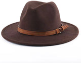Cap - Bucket Hat - Women's Sun Hat - Women's Bucket Hat - Hiking Hats - Waterproof Wool Hats - Roll-Up Felt Hats for Outdoors - Foldable Leather Lining - For Men and Women (Brown)
