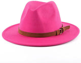 Hat - Sun hat - Bucket hat - Women's sun hat - Men's bucket hat - Hiking hats - Waterproof wool hats - Roll-up felt hats for outdoor use - Foldable leather lining - For men and women (rose red)