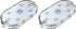 Set of 2 LED car interior lights, 7-color ambient lighting, USB rechargeable reading lights, portable