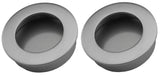 Door handle - Matte chrome - Round - Ø40mm - Sliding door handle - Set of 2