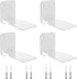 4-piece set - Invisible shelf - Wall shelf - Multifunctional metal shelves - Floating shelves - Wall shelf - Shelf - with screws - for office, classroom and bookstore - White - 6.6 x 6 x 10.5 cm