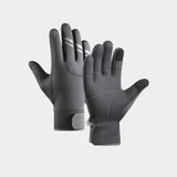 Gloves - Cycling Gloves - Winter Gloves - Sports Gloves - Touchscreen Winter Gloves - Winter Cycling Gloves - Men's - Heated - Waterproof - Warmly Lined - For Motorcycling and Skiing - Grijs(M)