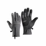 Gloves - Cycling Gloves - Winter Gloves - Sports Gloves - Waterproof and Windproof Gloves - Anti-slip and Shock-absorbing Gloves - Touchscreen Compatible Gloves - Driving Gloves - Fishing Gloves - Unisex - Grijs