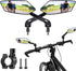 2-Piece Bicycle Rearview Mirror, Large Folding Mirror for 20-24mm Handlebars, 360° Adjustable HD Bicycle Mirror, Bike Mirror for Bicycles and Mountain Bikes